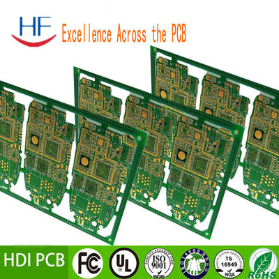 8 strato HDI PCB Fabricazione Circuito Verde per amplificatore
