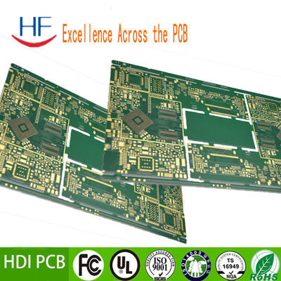 6 strato HDI PCB Fabbricazione Circuito 94v 0 Verde FR4 1OZ