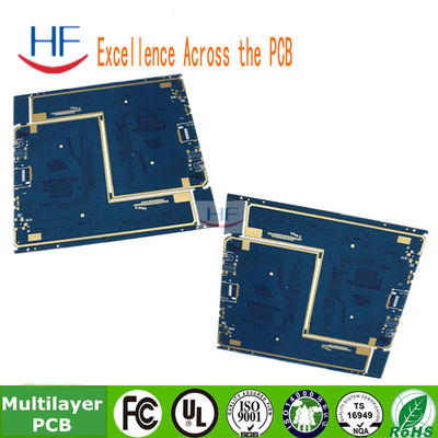 6 strati FR4 Multilayer PCB Fabrication Design Blu Solder Mask 2.0mm